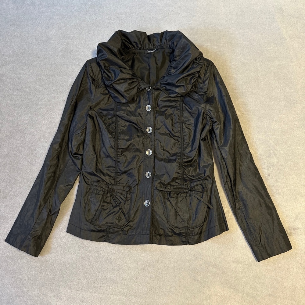 Kapalua Concept Lightweight Jacket Women's Size 8 Black Windbreaker Sporty Girly